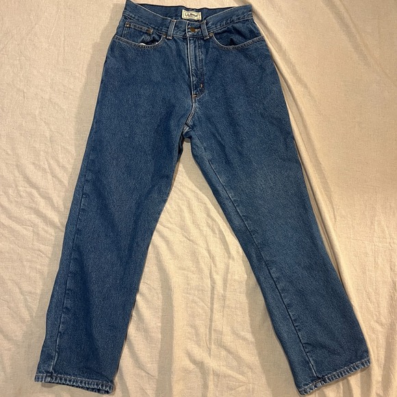L.L. Bean Denim - Vintage LL Bean Flannel Lined Jeans Womens 10 High Rise Mom Straight Cabincore
